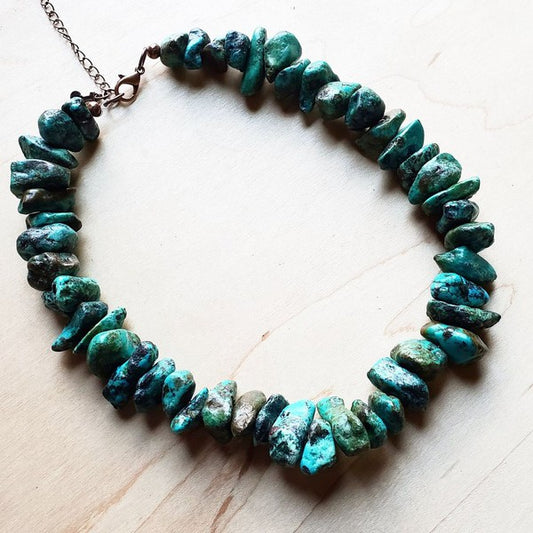 Chunky Turquoise Collar Necklace - lolaluxeshop