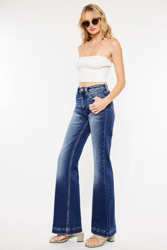 High Rise Holly Flare Jeans - KC9289M - lolaluxeshop
