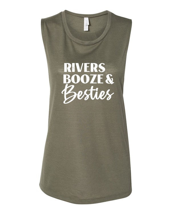 Rivers Booze and Besties Bella Canvas Tank - lolaluxeshop
