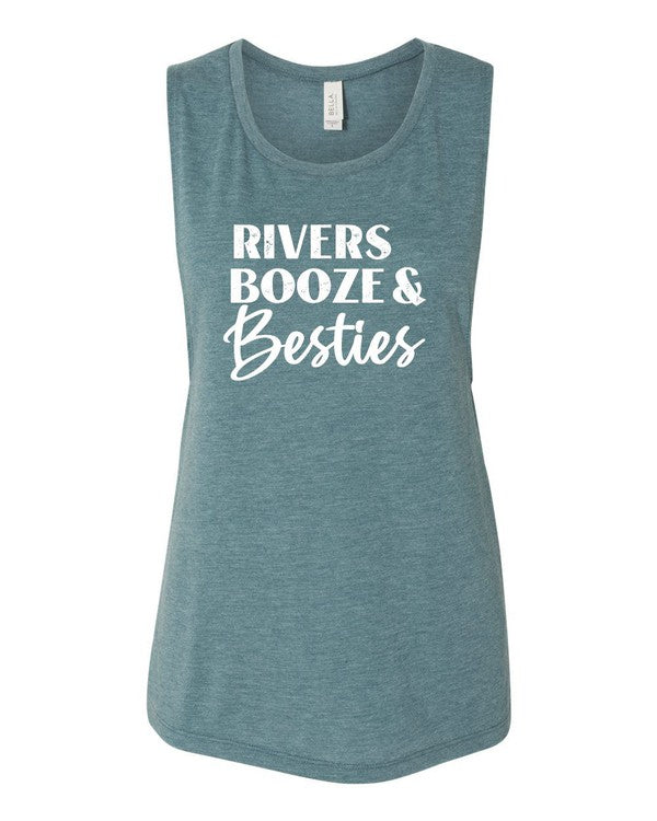 Rivers Booze and Besties Bella Canvas Tank - lolaluxeshop