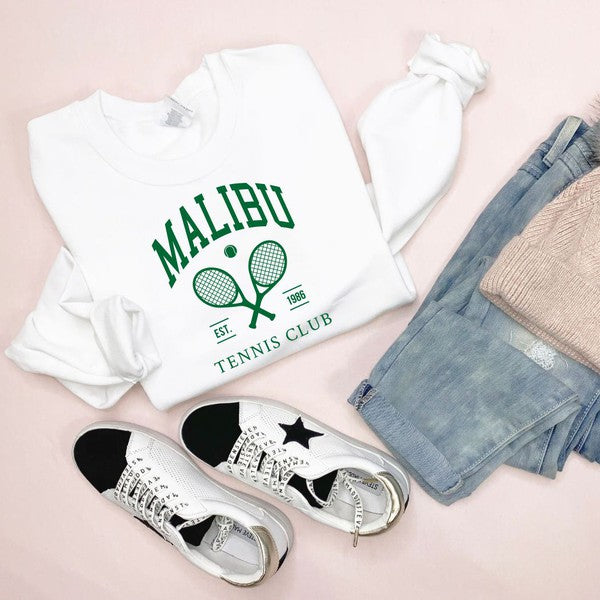 Malibu Tennis Club Cozy Crewneck Sweatshirt - lolaluxeshop