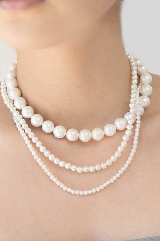 Layered Pearl Necklace - lolaluxeshop