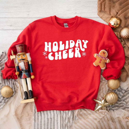 Holiday Cheer Wavy Graphic Sweatshirt - lolaluxeshop
