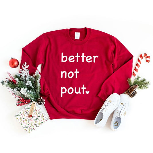 Better Not Pout Heart Graphic Sweatshirt - lolaluxeshop