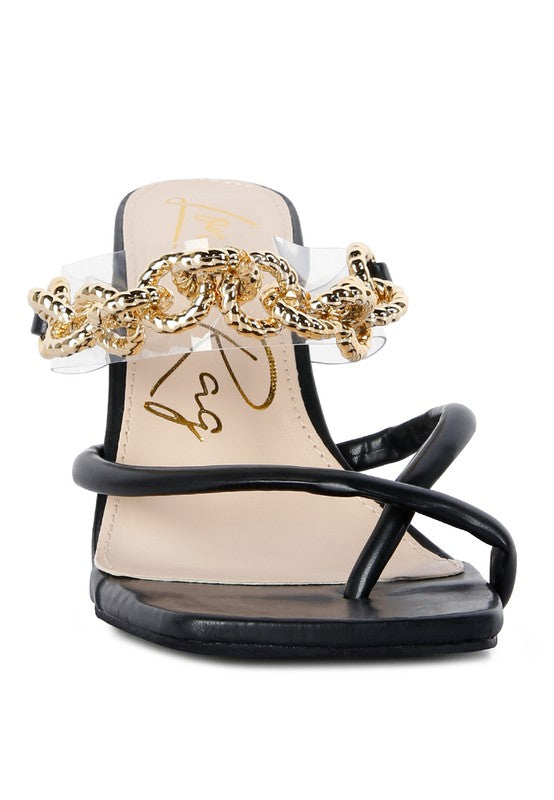 Social Bee Diamante Strap Heeled Sandals - lolaluxeshop