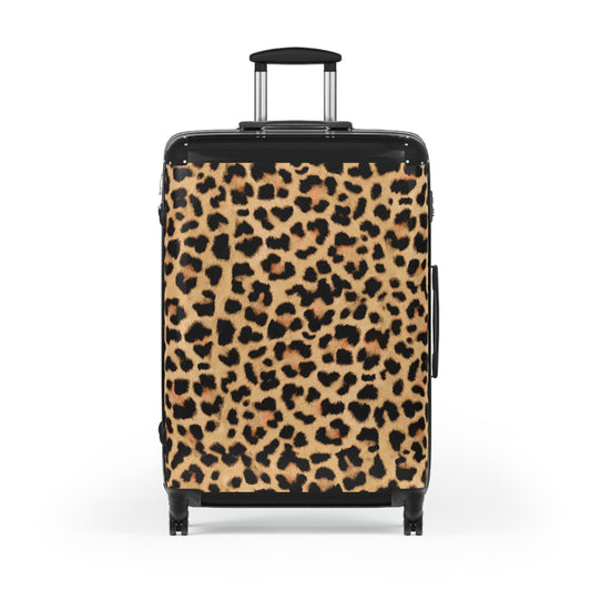 Leopard Print Suitcases in three sizes. - lolaluxeshop
