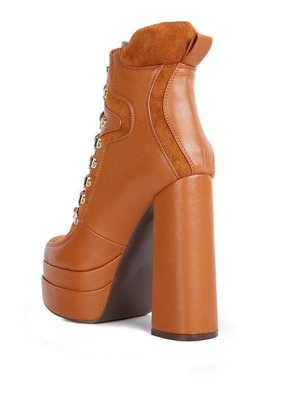 Beamer Faux Leather High Heeled Ankle Boots - lolaluxeshop
