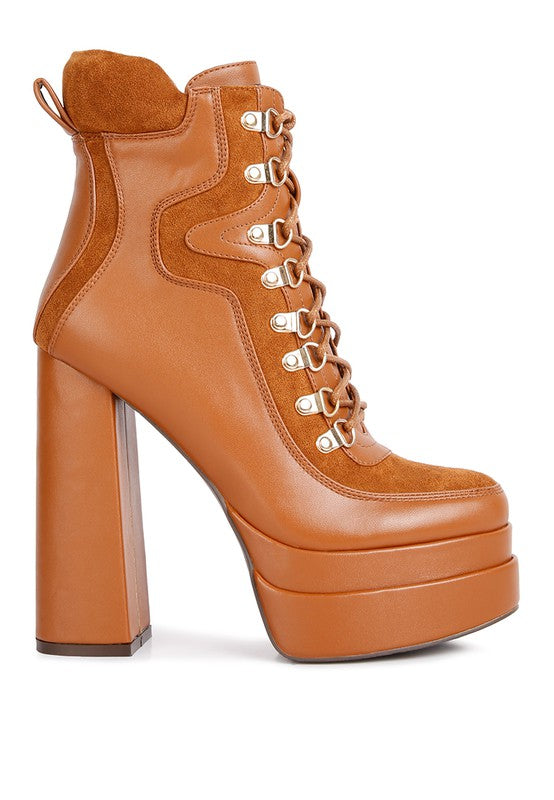Beamer Faux Leather High Heeled Ankle Boots - lolaluxeshop