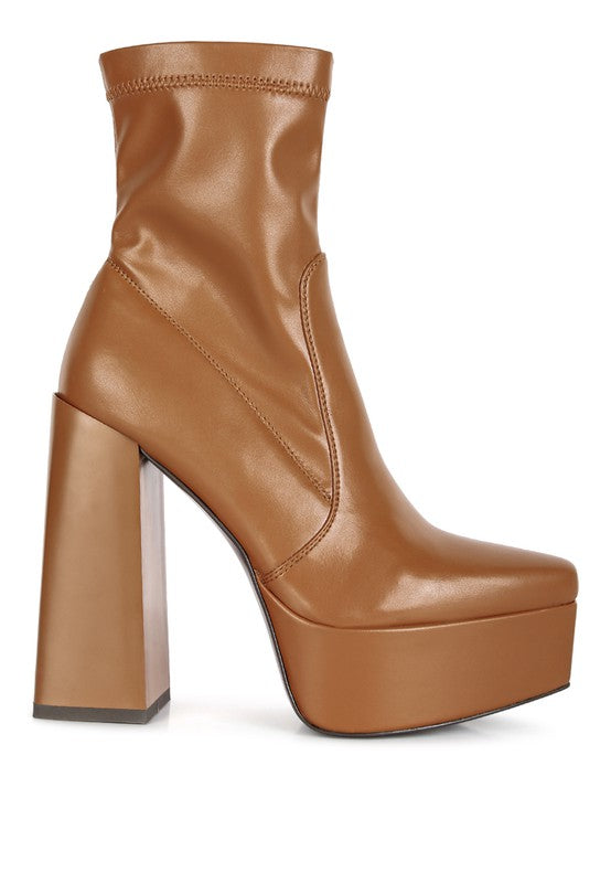 Whippers Patent Pu High Platform Ankle Boots - lolaluxeshop