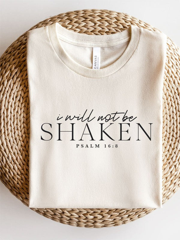 I Will Not Be Shaken PSALM 16  8 Short Sleeve Tee - lolaluxeshop
