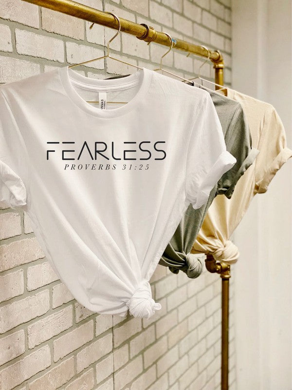 FEARLESS Proverbs 31 25  Boutique Tee - lolaluxeshop