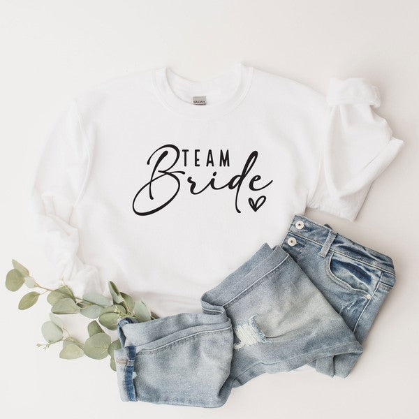 Team Bride Script Graphic Sweatshirt - lolaluxeshop
