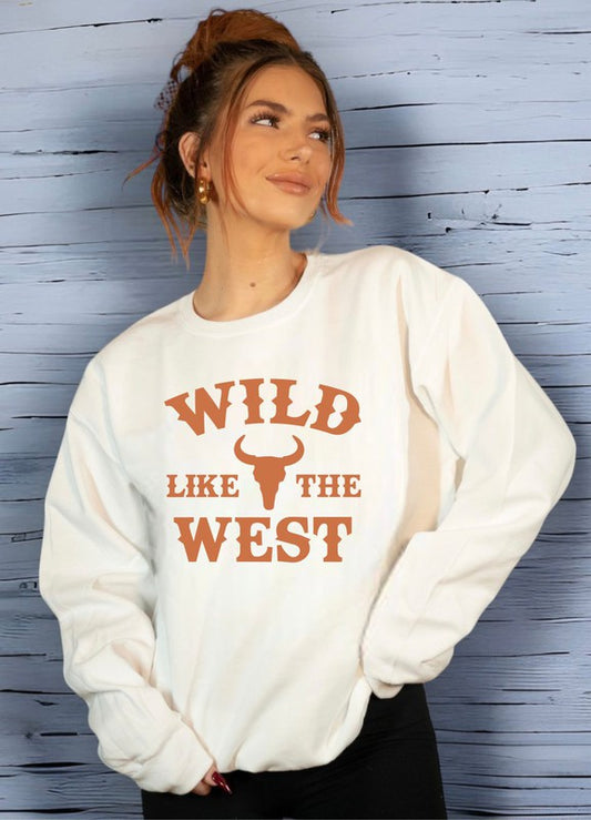Wild Like The West Crewneck Sweatshirt - lolaluxeshop