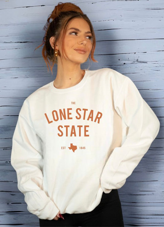 The Lone Star State Texas Crewneck Sweatshirt - lolaluxeshop
