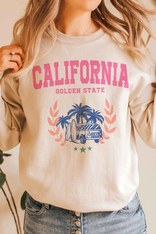 CALIFORNIA GOLDEN STATE GRAPHIC SWEATSHIRT - lolaluxeshop