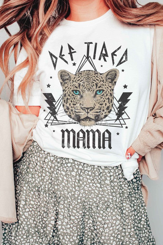 DEF TIRED MAMA LEOPARD GRAPHIC TEE - lolaluxeshop