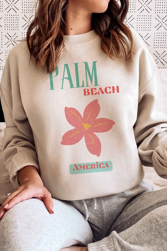 PALM BEACH AMERICA GRAPHIC SWEATSHIRT - lolaluxeshop