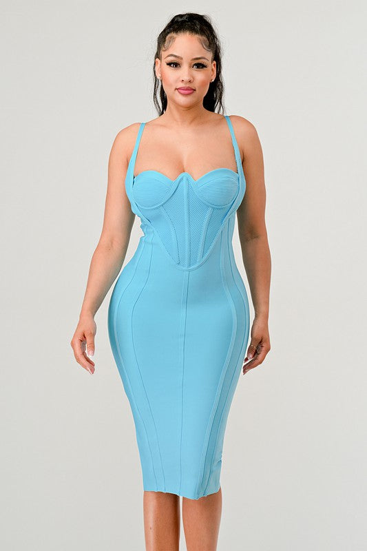 Athina corset bandage mini dress - lolaluxeshop