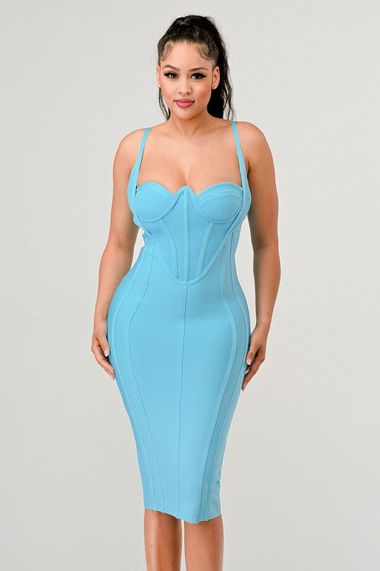 Athina corset bandage mini dress - lolaluxeshop