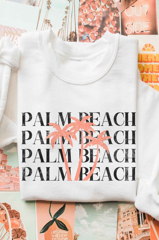 PALM BEACH GRAPHIC SWEATSHIRT - lolaluxeshop
