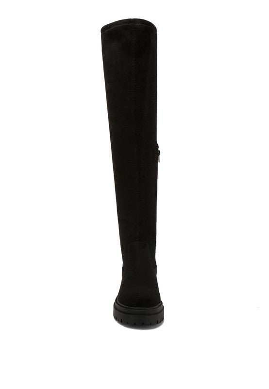 Babette Drawstring Detail Knee High Boots - lolaluxeshop