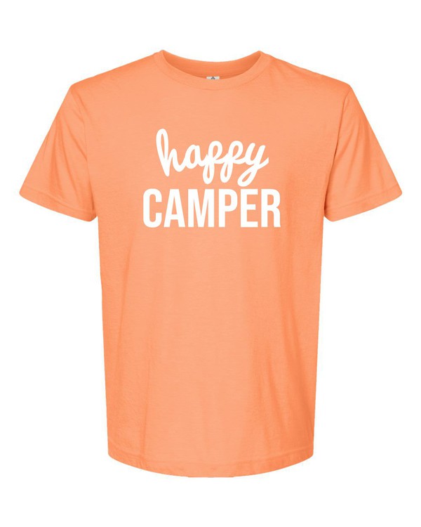 Happy Camper Words Crewneck Tee - lolaluxeshop