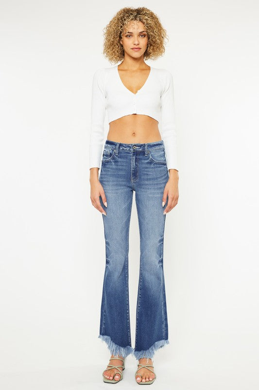 High Rise Bootcut Jeans - lolaluxeshop