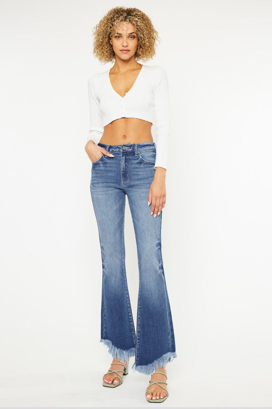 High Rise Bootcut Jeans - lolaluxeshop