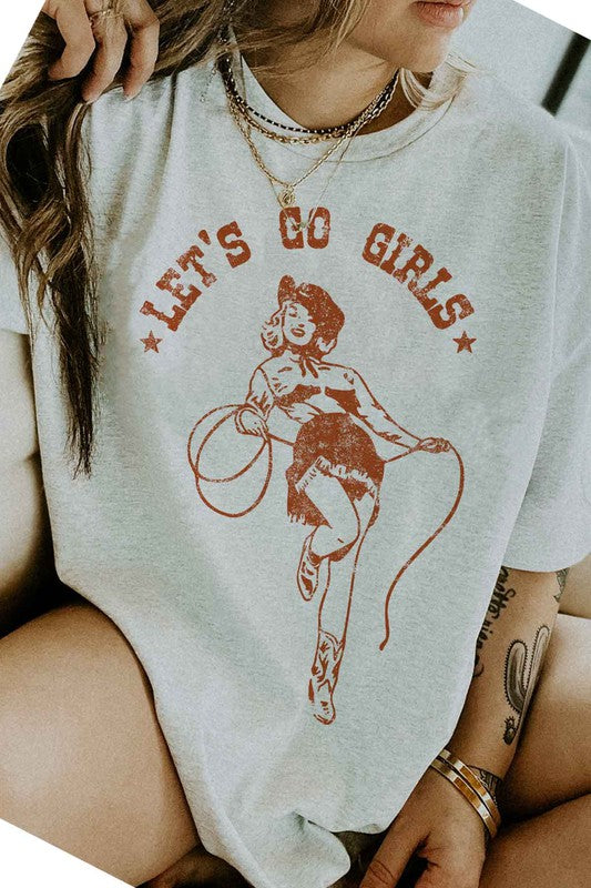 LETS GO GIRLS OVERSIZED GRAPHIC TEE / T-SHIRT