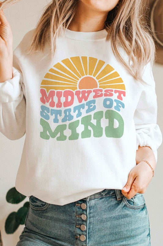 MIDWEST STATE OF MIND GRAPHIC SWEATSHIRT - lolaluxeshop