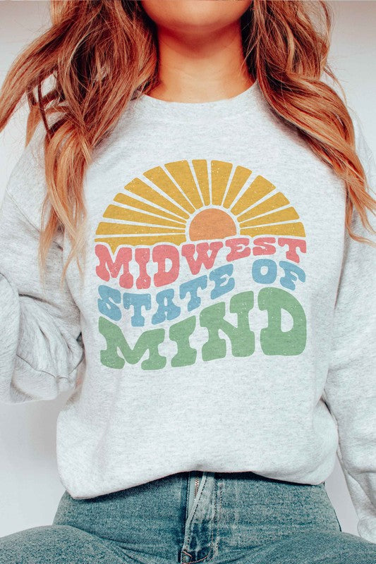 MIDWEST STATE OF MIND GRAPHIC SWEATSHIRT - lolaluxeshop