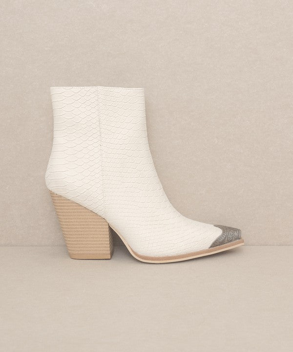 OASIS SOCIETY Zion - Bootie with Etched Metal Toe - lolaluxeshop