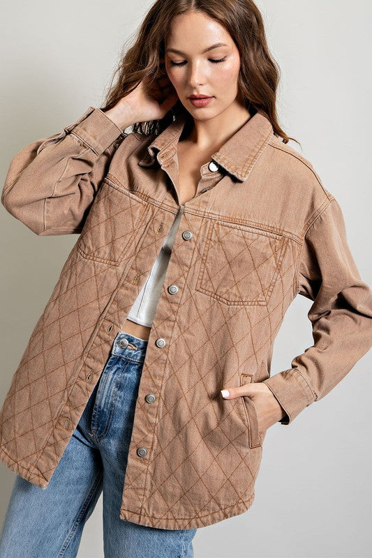 Quilted Button Down Jacket - lolaluxeshop