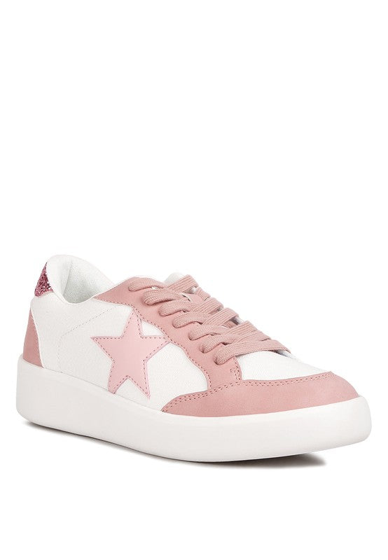 Perry Glitter Detail Star Sneakers - lolaluxeshop