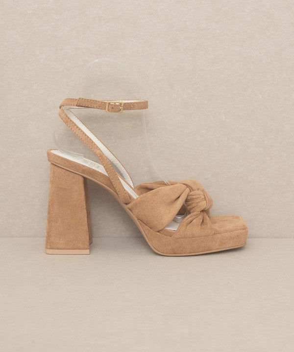 OASIS SOCIETY Zoey - Knotted Band Platform Heels - lolaluxeshop