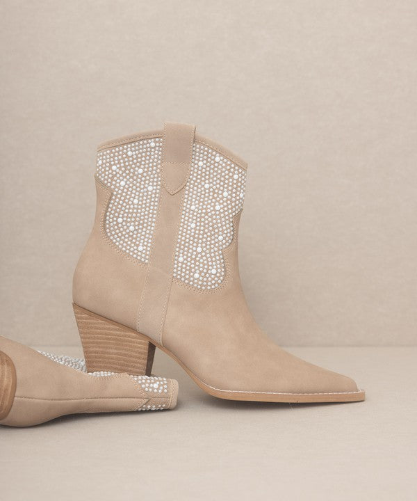 OASIS SOCIETY Cannes - Pearl Studded Western Boots - lolaluxeshop