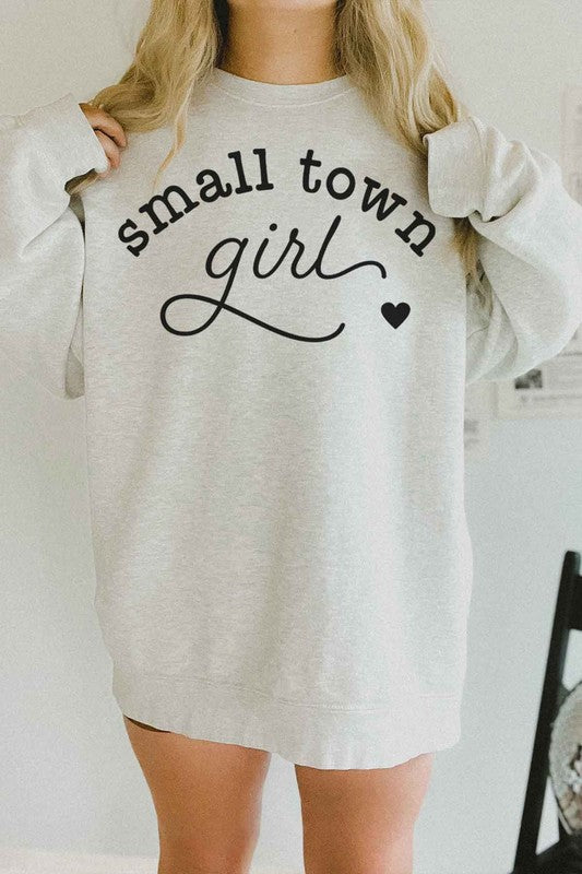 SMALL TOWN GIRL OVERSIZED SWEATSHIRT - lolaluxeshop