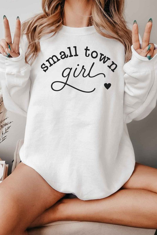 SMALL TOWN GIRL GRAPHIC SWEATSHIRT - lolaluxeshop
