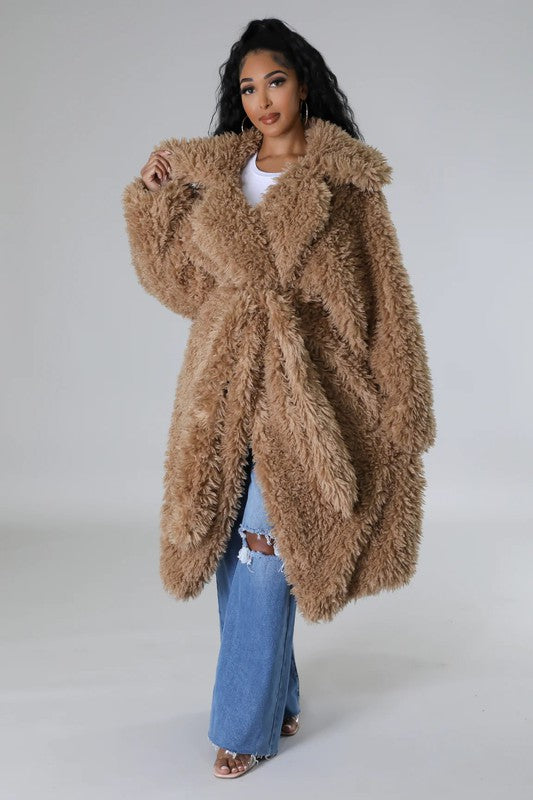 ATHINA Fuzzy Fur Winter Heavy Jacket - lolaluxeshop