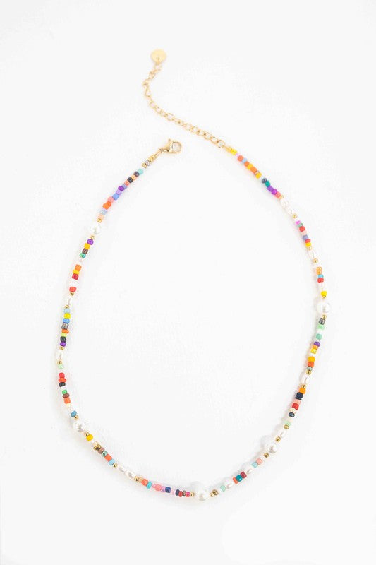 Festive Beaded Pearl Necklace - lolaluxeshop