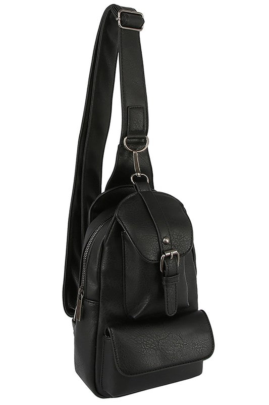 Buckle Pocket Sling Bag Backpack - lolaluxeshop