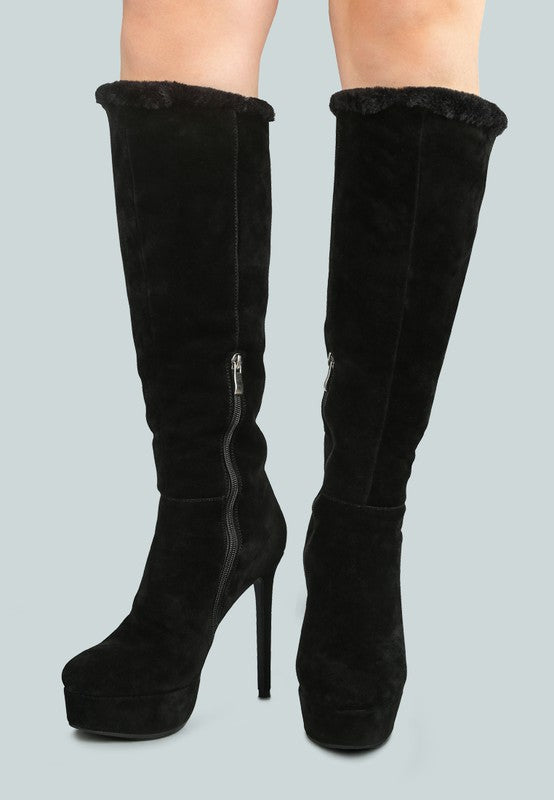 SALDANA Convertible Suede Leather High Boots - lolaluxeshop