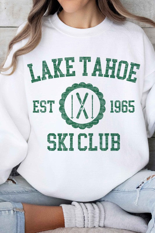 LAKE TAHOE SKI CLUB GRAPHIC SWEATSHIRT - lolaluxeshop