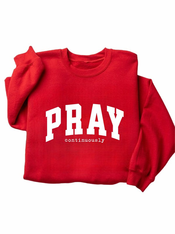 Pray Continuously Crewneck Sweatshirt - lolaluxeshop