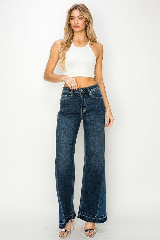 HIGH RISE RELAXED WIDE LEG JEANS - lolaluxeshop