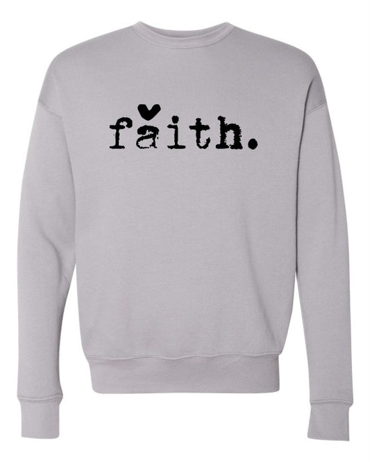 Faith Heart Premium Crewneck Sweatshirt - lolaluxeshop