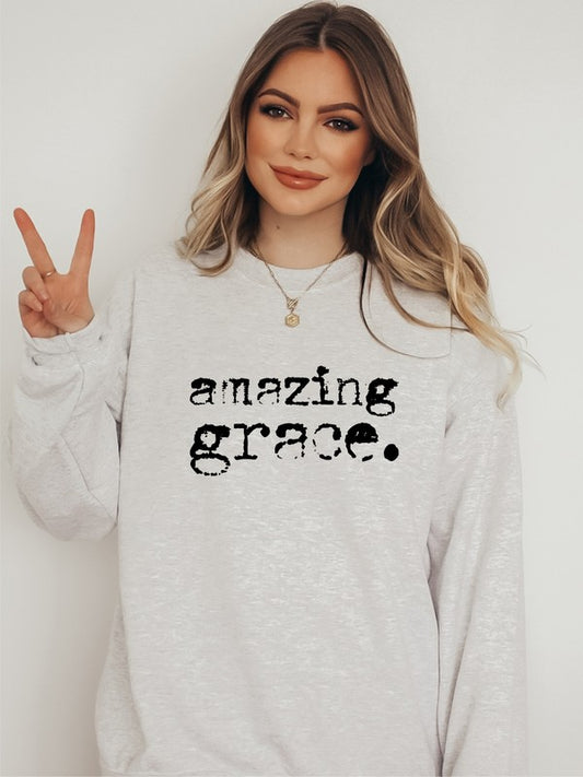 Amazing Grace Cozy Graphic Sweatshirt - lolaluxeshop