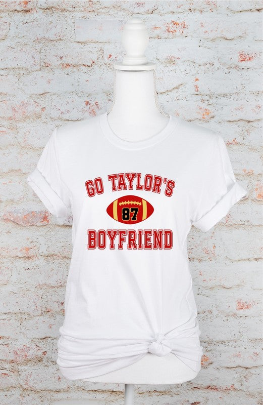 Go Taylor's Boyfriend Football Graphic Tee - lolaluxeshop