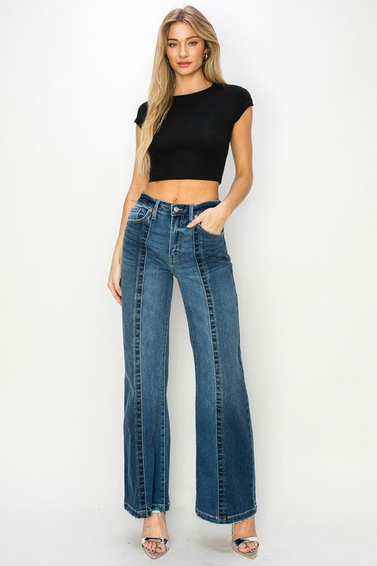 HIGH RISE RELAXED FLARE JEANS - lolaluxeshop