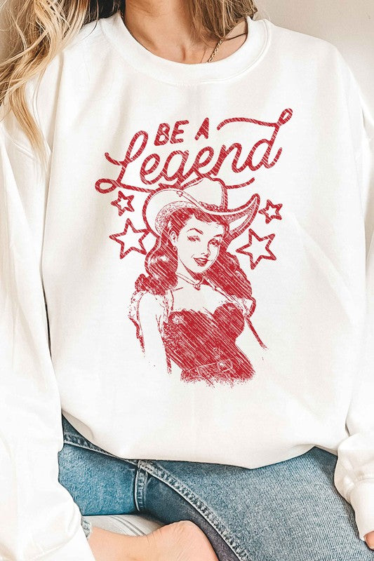 BE A LEGEND WESTERN COUNTRY GRAPHIC SWEATSHIRT - lolaluxeshop